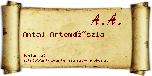 Antal Artemíszia névjegykártya
